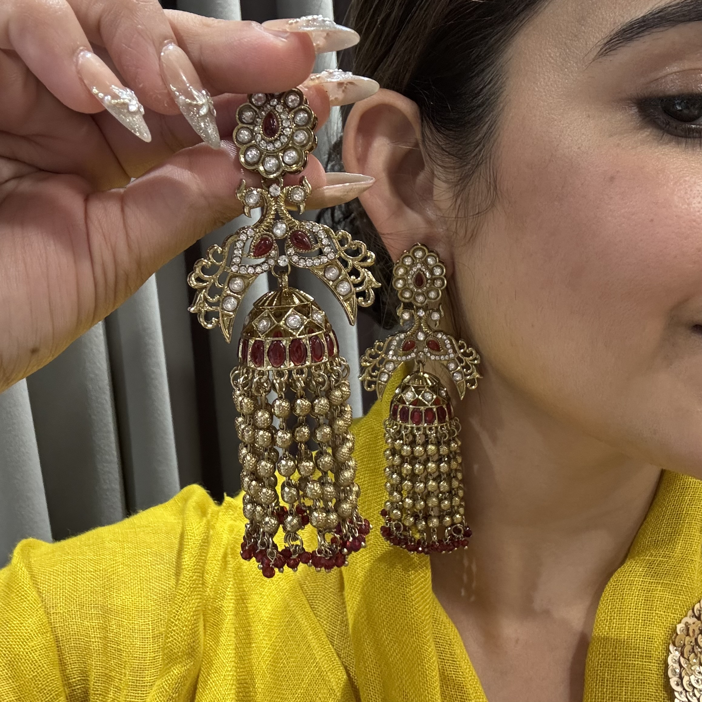 Royal peacock earrings