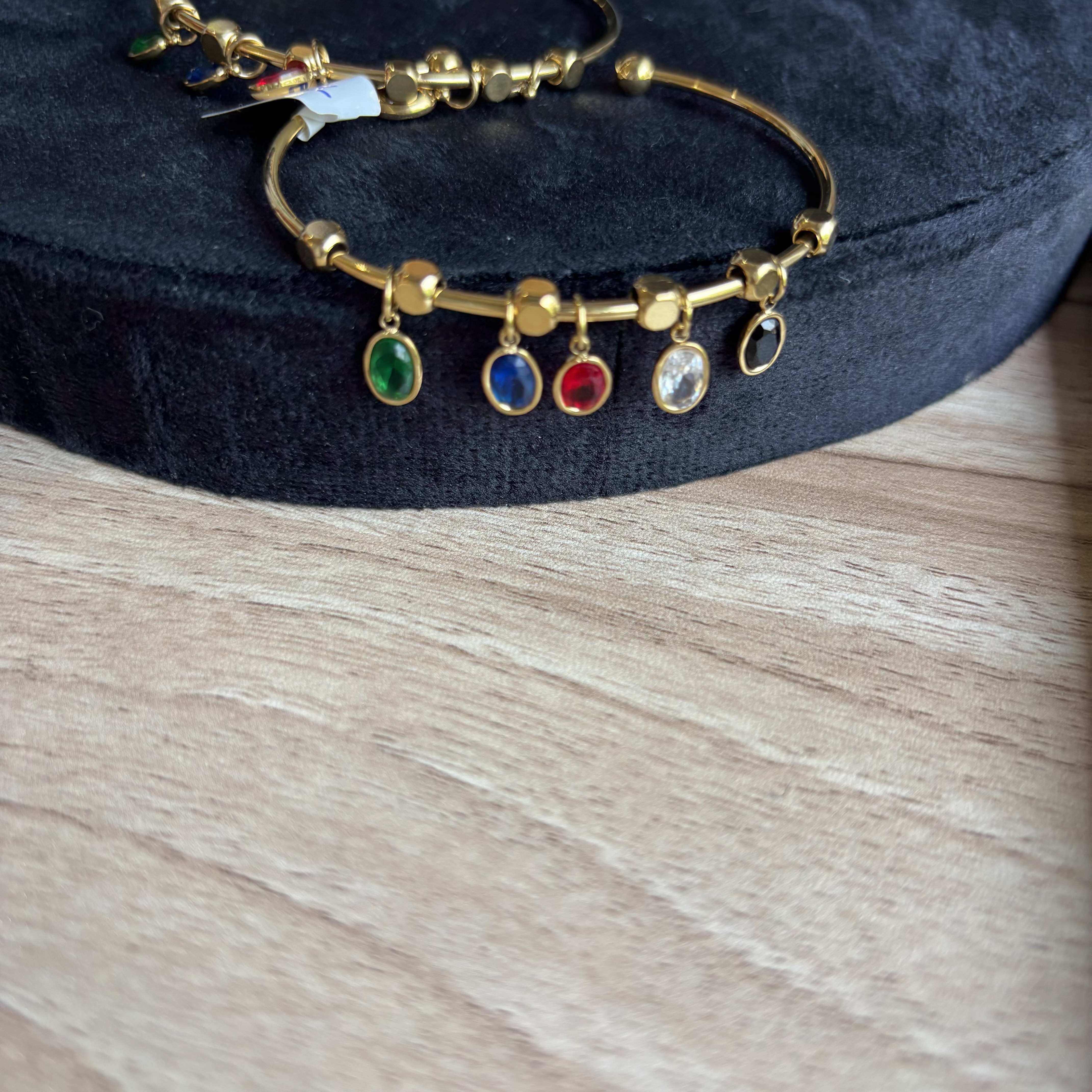 Multi colour charm bangle